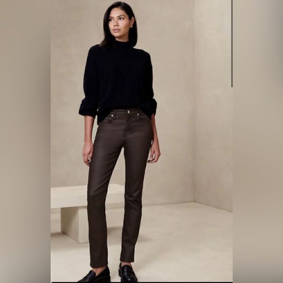 Banana Republic Factory High Rise Slim Coated Jeans - Picture 1 of 9